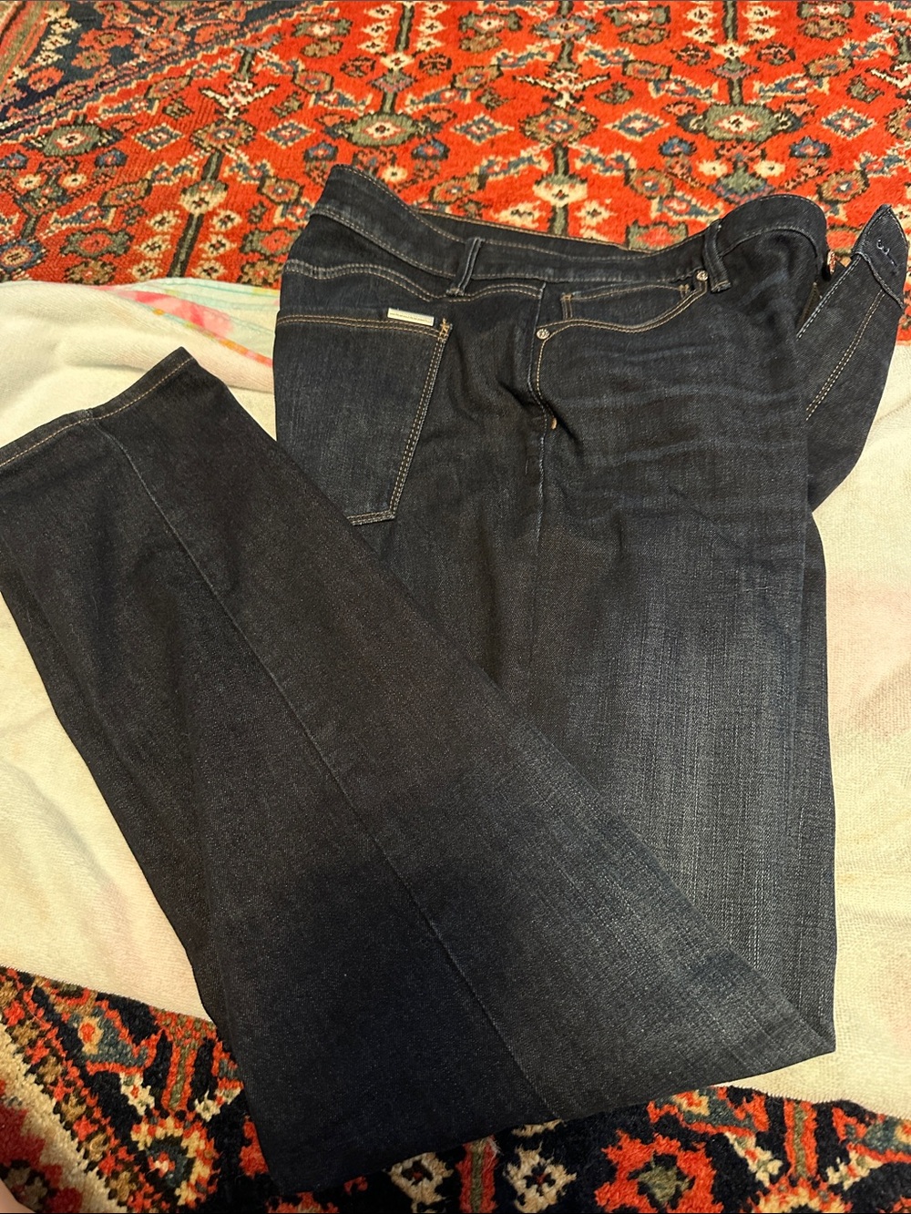 White House Black Market Dark Wash Straight Leg Jeans
